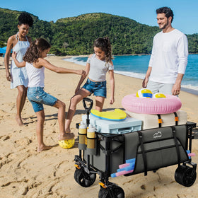 Uyittour wagon with locking front wheels to prevent rolling