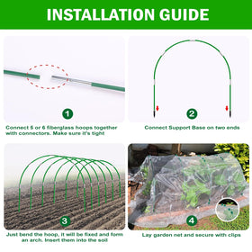 Uyittour raised bed netting frame stays aligned for a tidy garden setup.