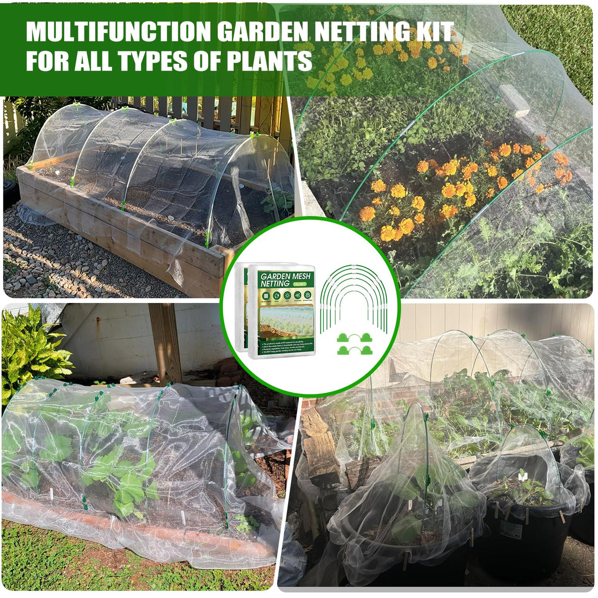 Uyittour row cover helps create a protective barrier while letting sunlight and air through.