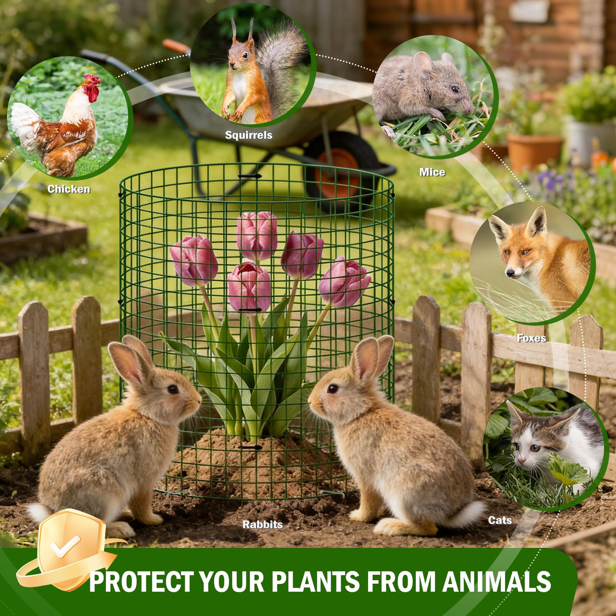 Uyittour rust-proof metal cage kit withstands wind and rain without deforming.