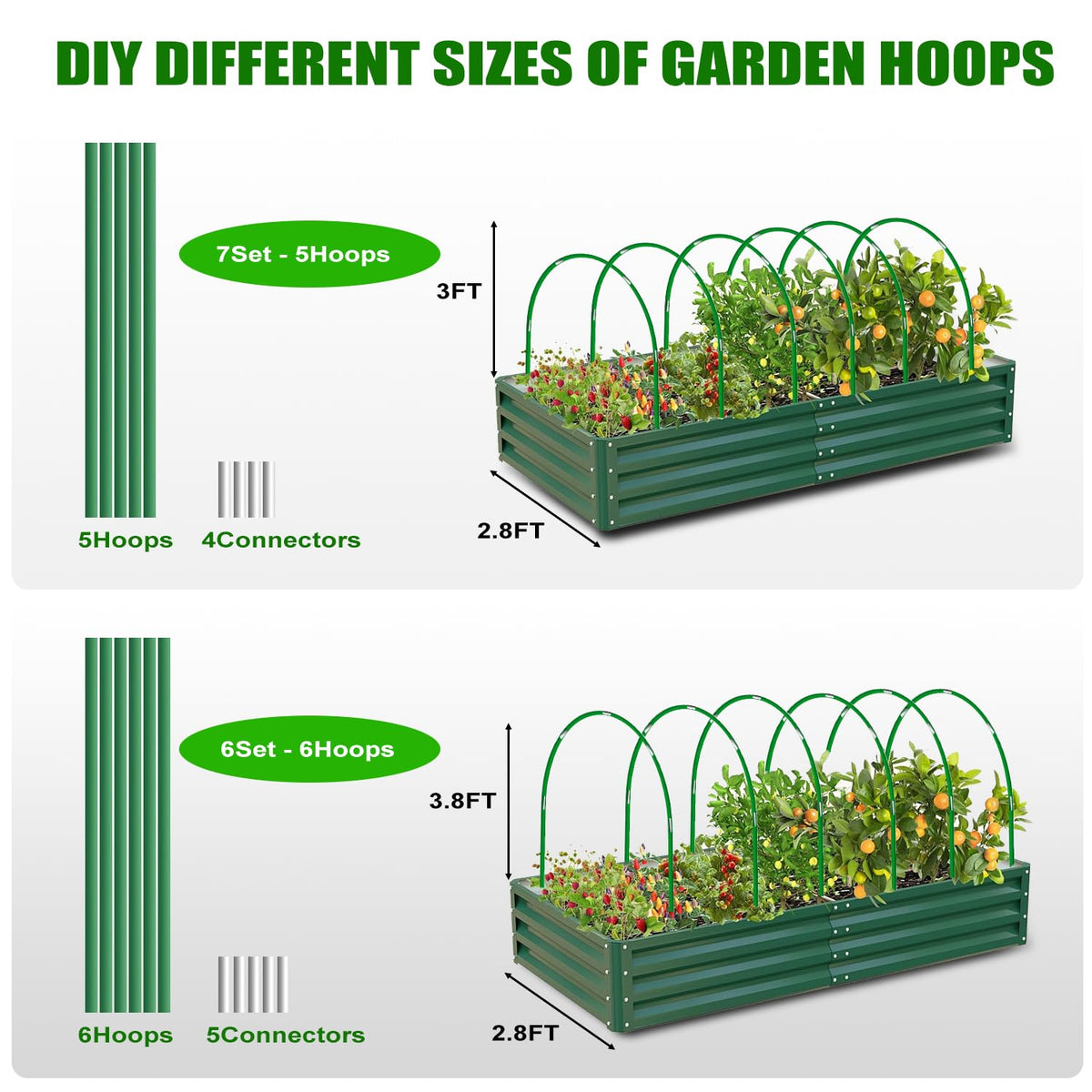 Uyittour frame adapts to raised beds, balcony planters, and DIY tunnels.