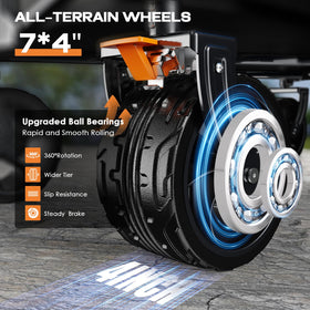 Uyittour wheeled camping cart with large wheels for rugged terrain