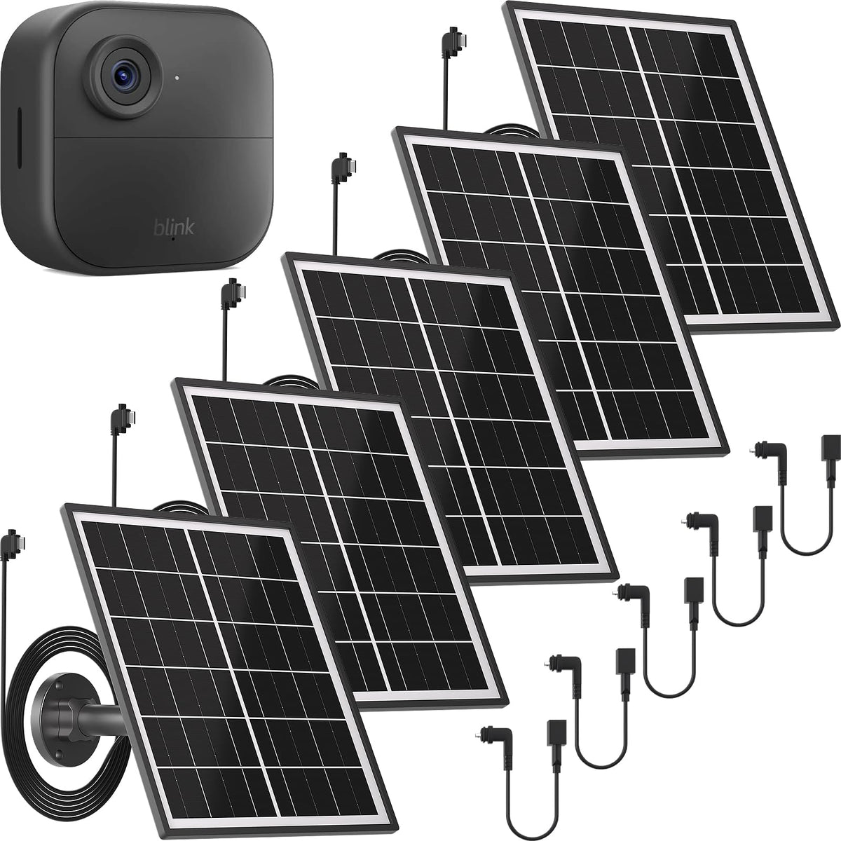 UYODM solar panel with mount powers Blink Outdoor cameras outdoors