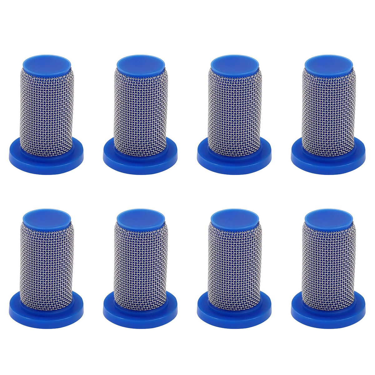 UZJYIEYG 8079-PP-50 strainer behind TeeJet nozzle filters debris for consistent spray.