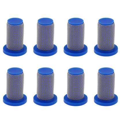 UZJYIEYG 8079-PP-50 strainer behind TeeJet nozzle filters debris for consistent spray.