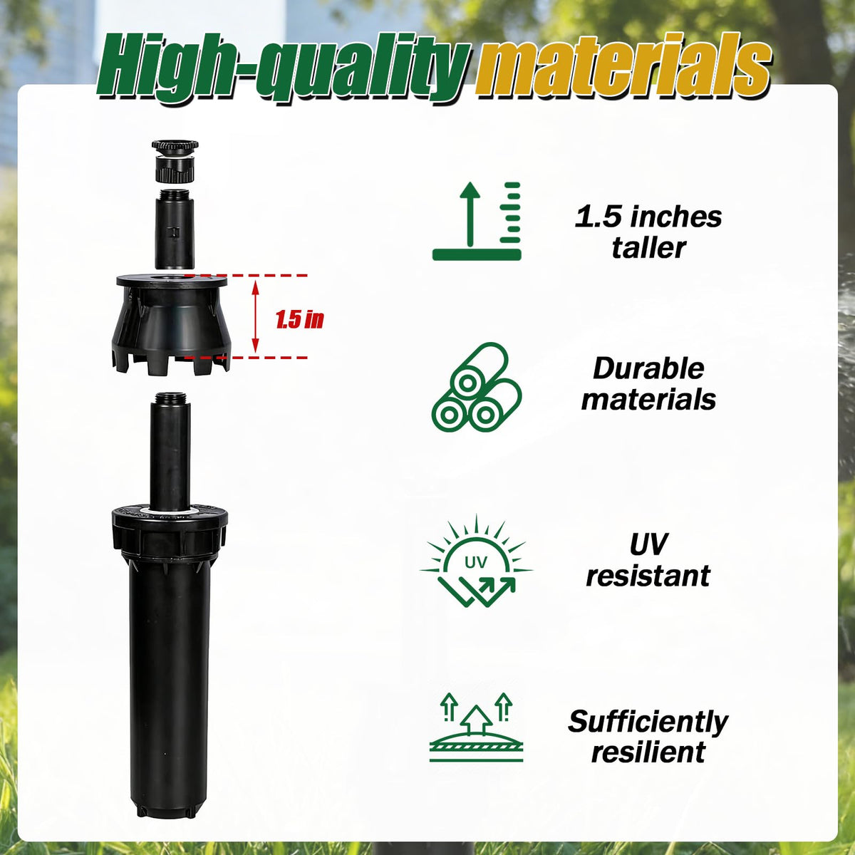 UZJYIEYG KAP-10 riser extension fits Rain Bird, Hunter, Toro, and Orbit sprinklers.