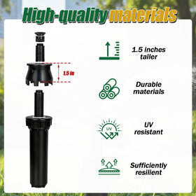 UZJYIEYG KAP-10 riser extension fits Rain Bird, Hunter, Toro, and Orbit sprinklers.
