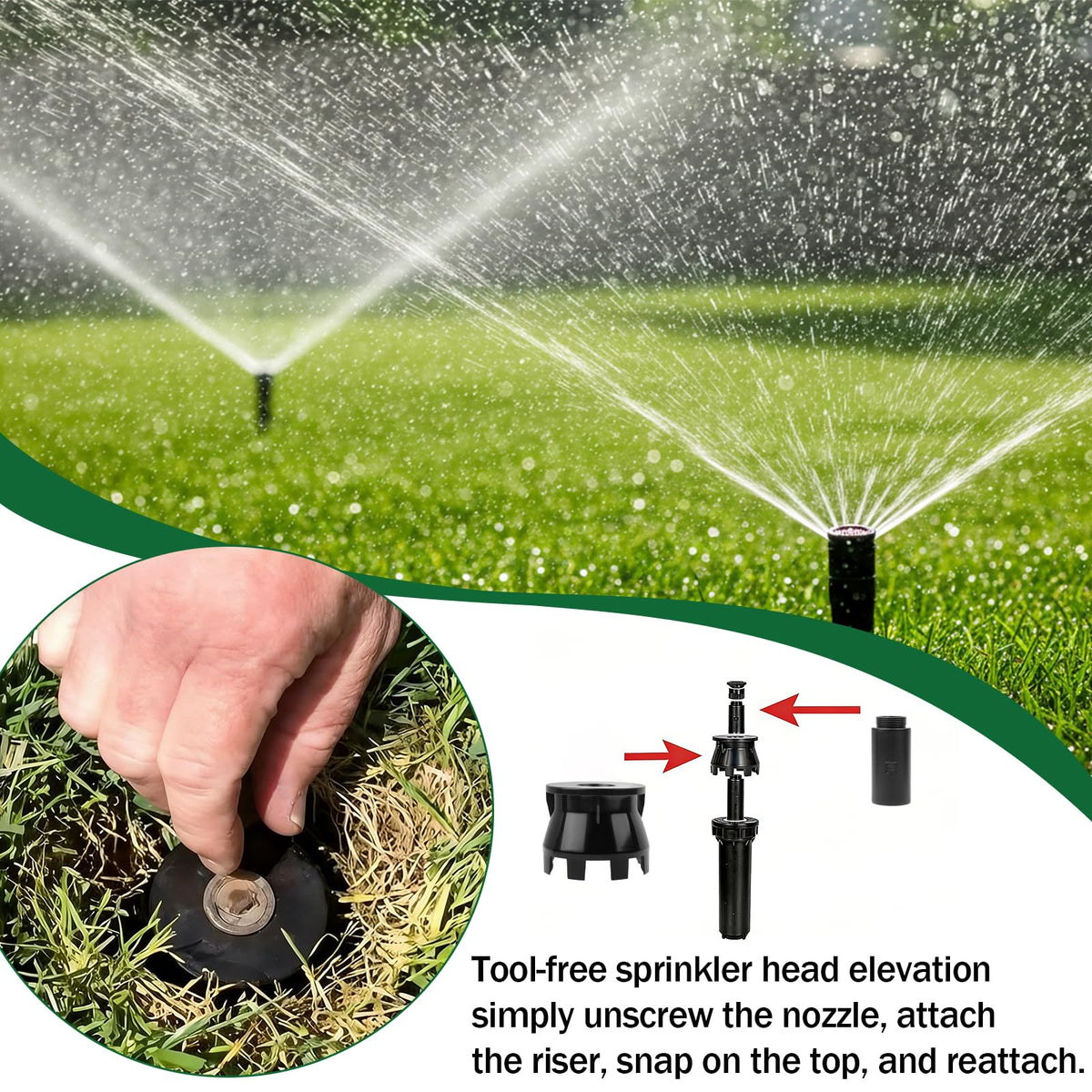 UZJYIEYG KAP-10 riser extension uses UV-resistant polymer for durability.