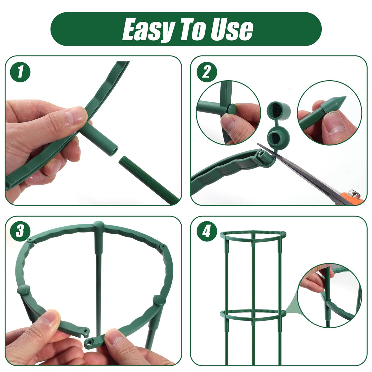 Uzoli green ABS plastic finish that hides among leaves and stems