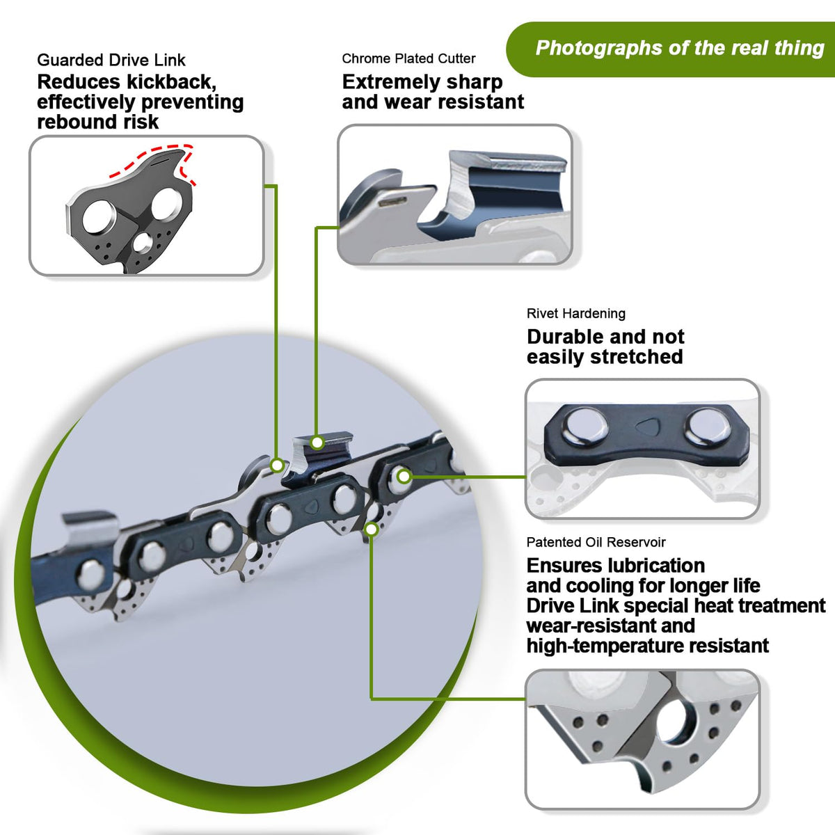 V-MODEST 14-inch chain for Ryobi RY40503 – precise, fast cuts.