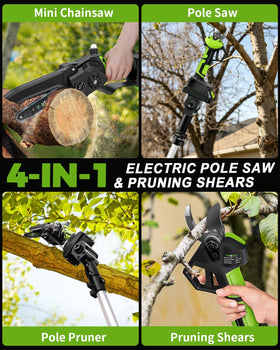 V-MODEST rotating-head pruning for precise cuts along fences and tight corners