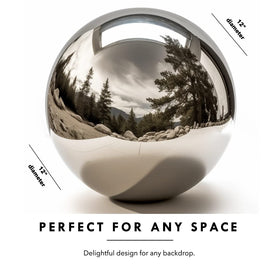 v2croft mirror ball polished surface enhances outdoor ambience