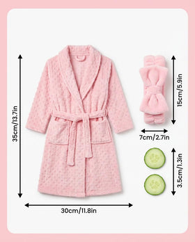 Vadeny soft polyester bathrobe with plush texture for outdoor styling
