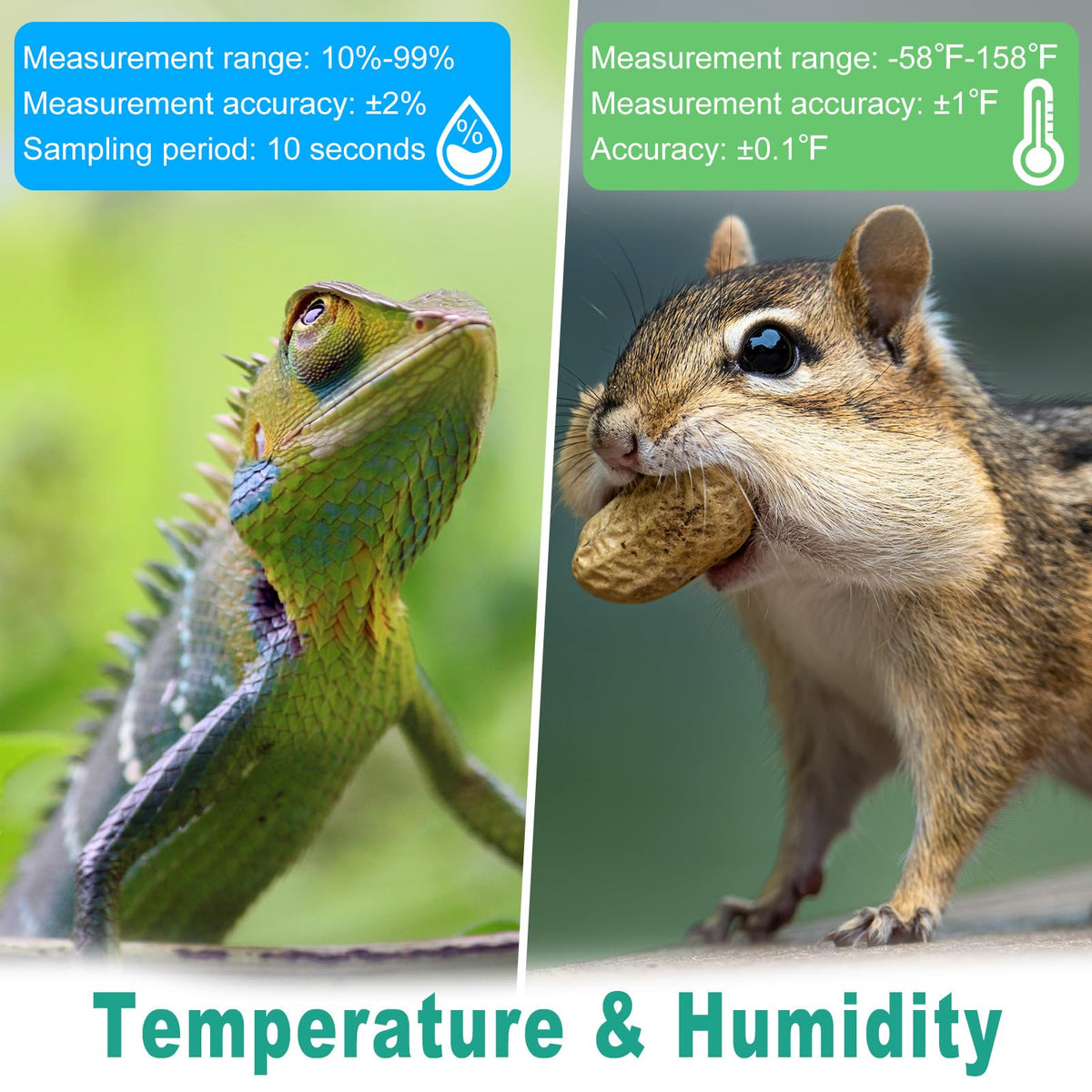 Vaikby mini digital thermometer hygrometer tape installation allows quick, tool-free setup.