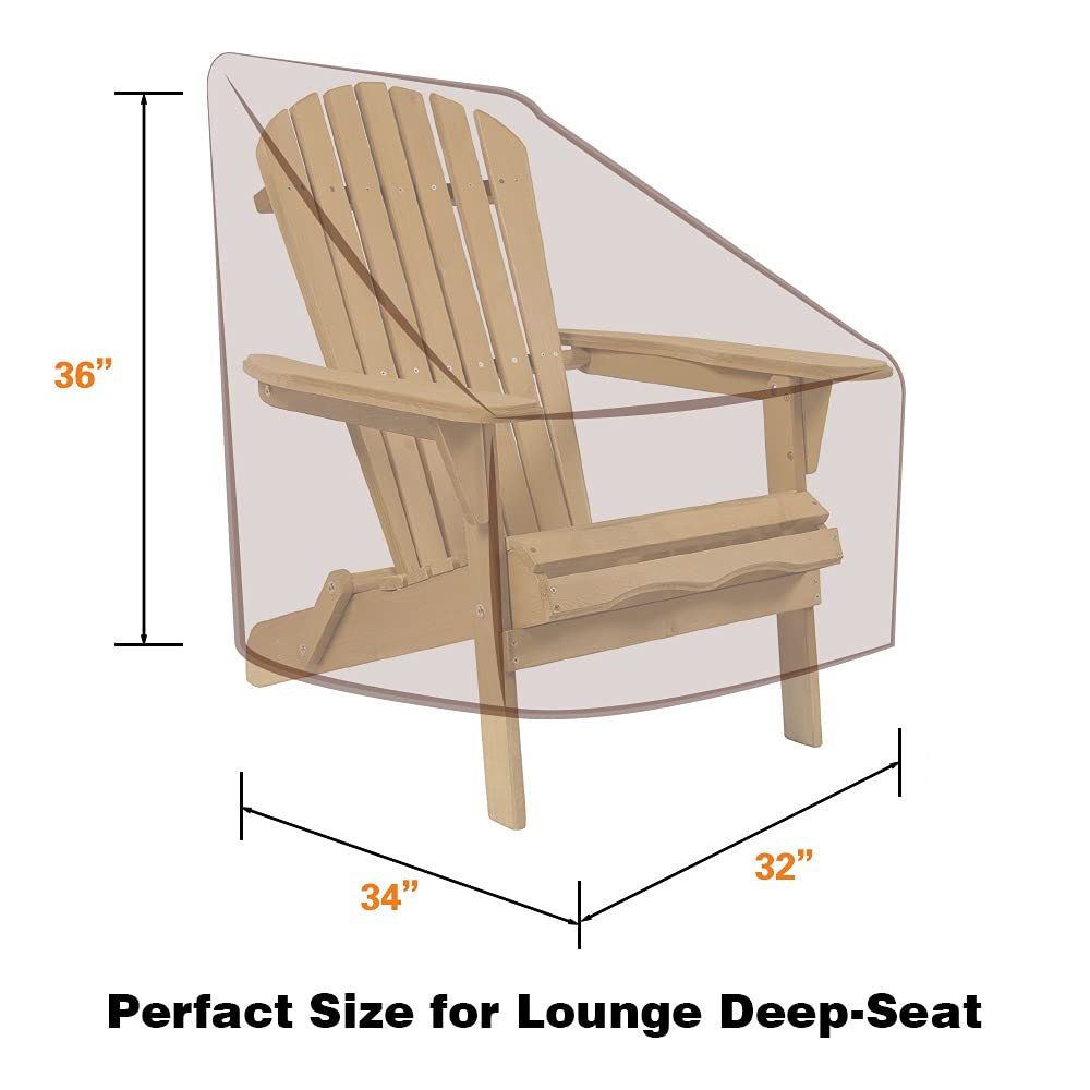 Vailge Adirondack chair cover waterproof coating keeps furniture dry in wet weather.