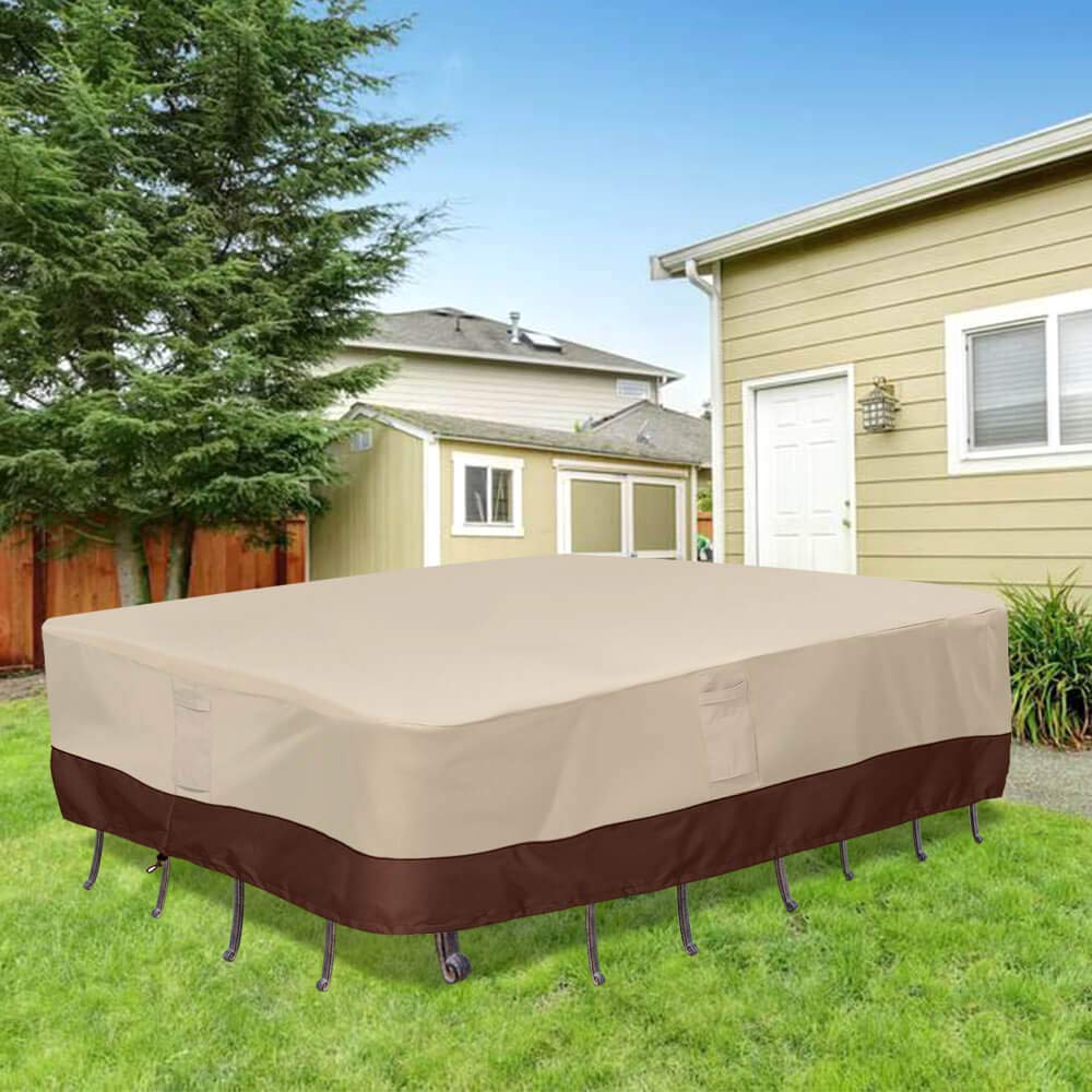 Vailge durable 600D oxford fabric offers long-lasting patio protection.
