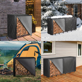 Vailge easy-access front panel supports quick loading and retrieval of wood.