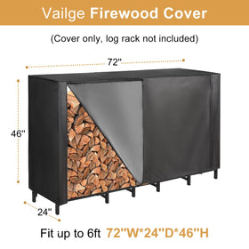 Vailge waterproof fabric keeps logs dry and ready to burn.