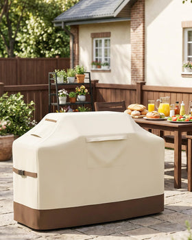 55-inch Vailge cover shielding Char Broil, Weber, and Brinkmann grills from rain.