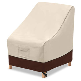 Vailge high-back chair cover front view shows waterproof protection for outdoor furniture