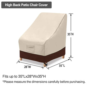 Vailge chair cover side view in beige brown extends furniture protection