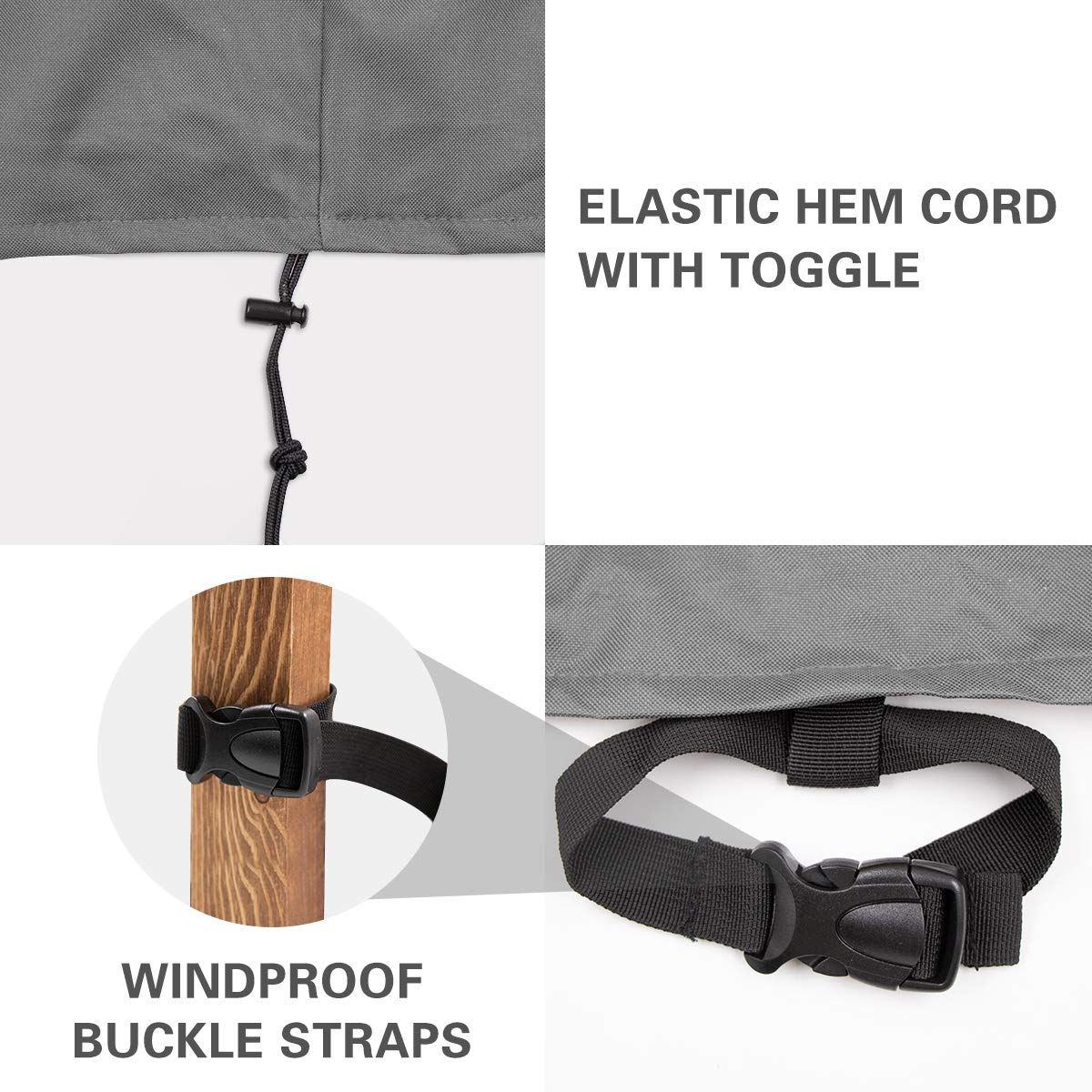 Vailge grey cover with easy-remove handle for quick use