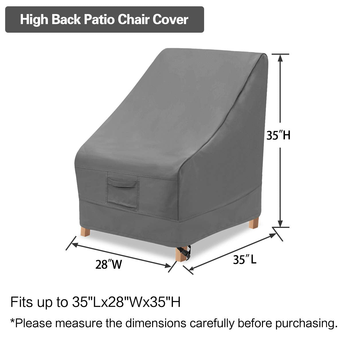 Vailge windproof chair cover with buckle straps for secure fit