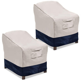 Vailge beige patio chair cover with precise 30W x 37D x 31H dimensions for a secure fit.