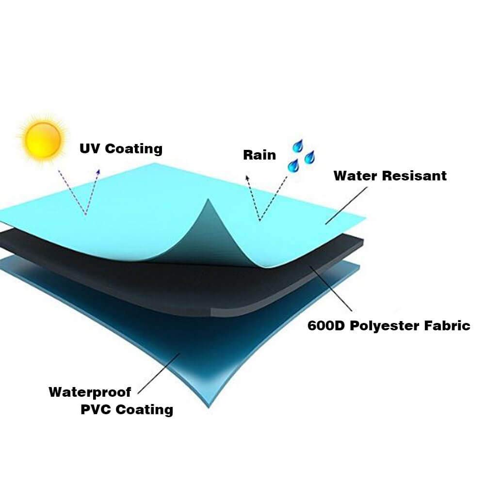 Vailge waterproof oxford fabric helps keep cushions dry on rainy days.