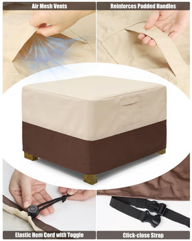 Vailge adjustable-hem cord keeps the cover secure in windy conditions.