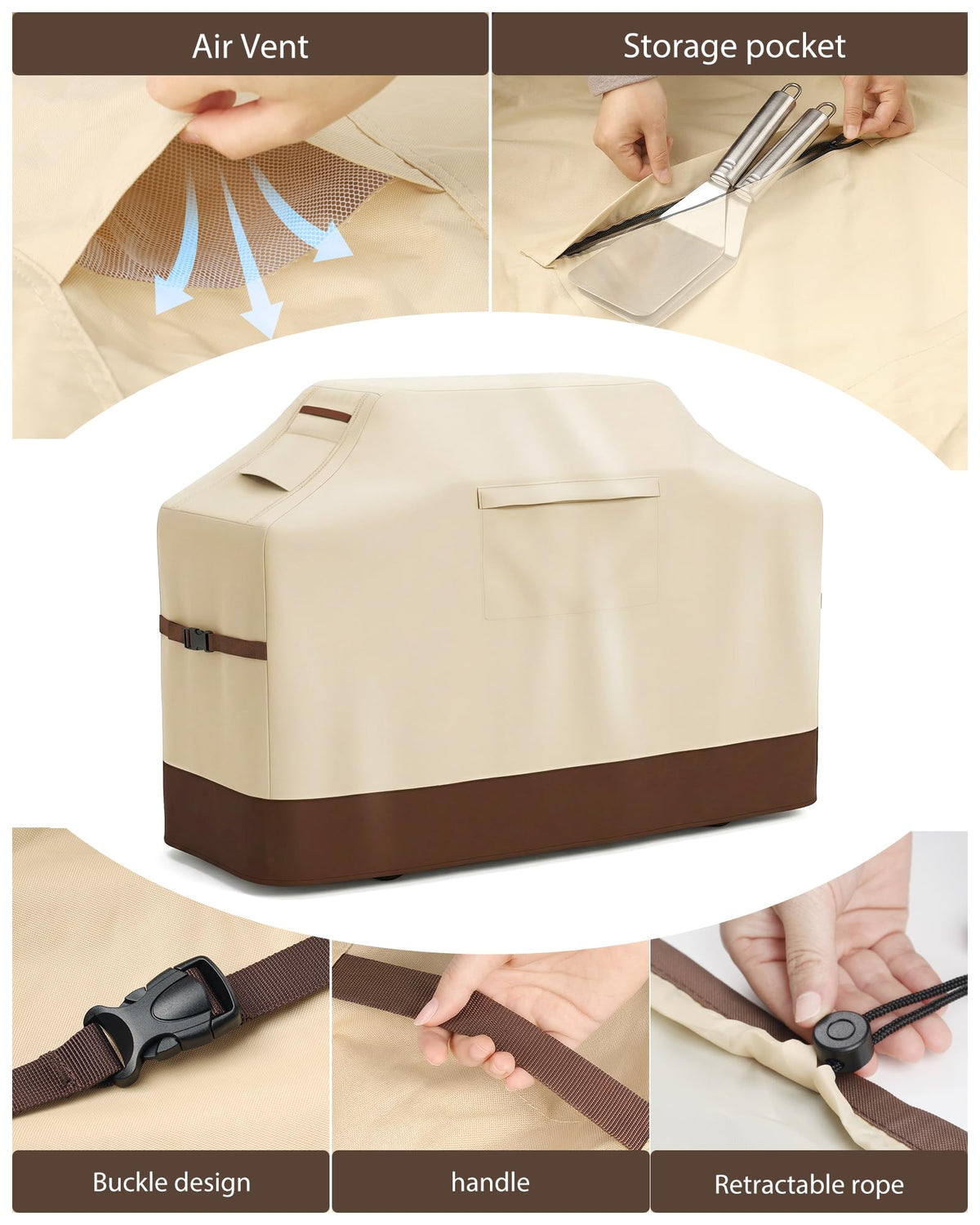 Vailge UV fade resistant beige finish maintains color over time