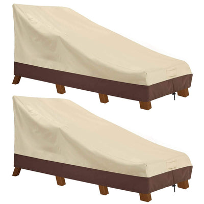 Vailge waterproof chaise lounge cover in 600D Oxford fabric protecting from rain and sun