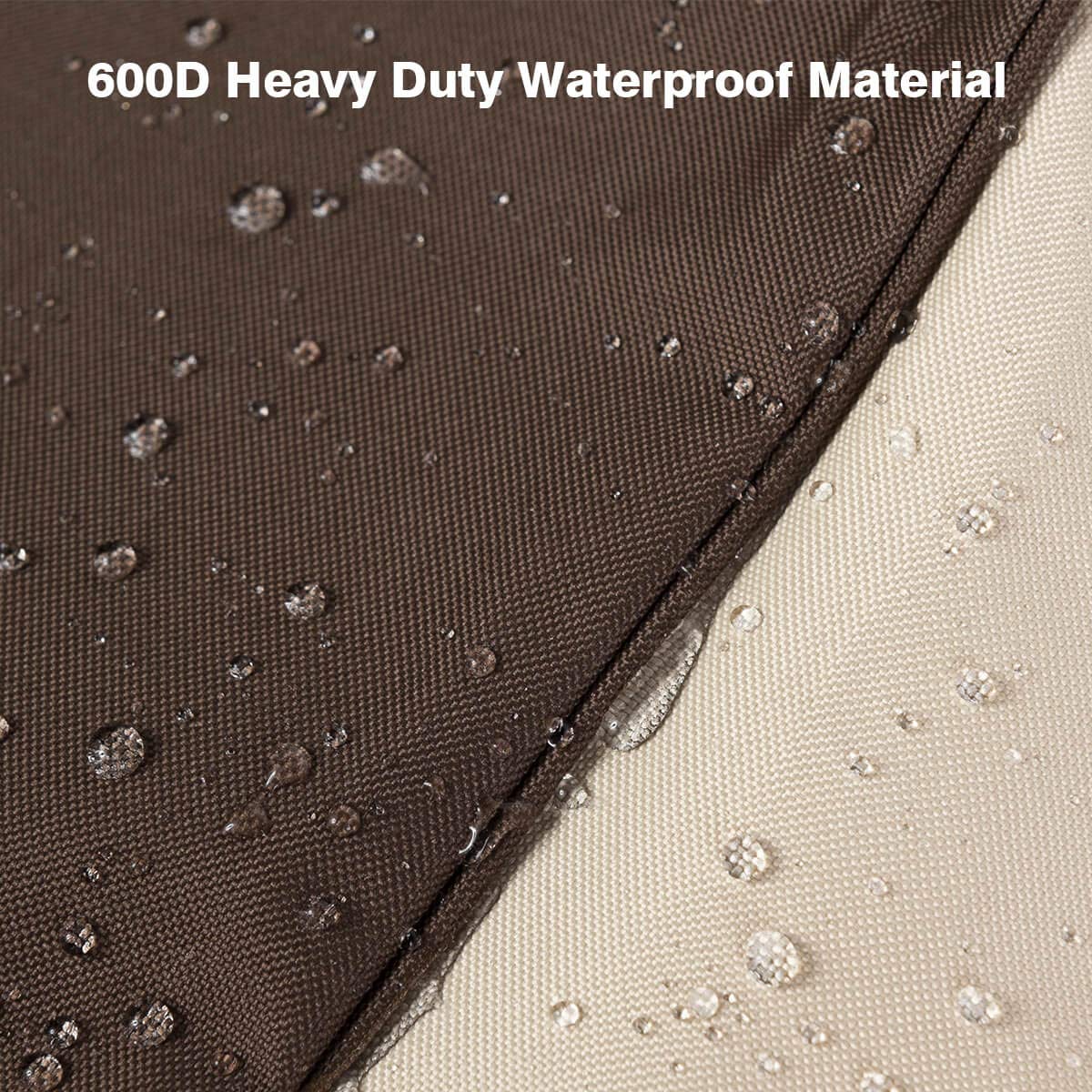 Laminate backing on Vailge cover demonstrates waterproof protection and sturdy support