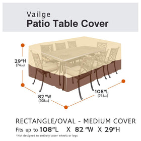 Vailge waterproof oxford fabric cover protects furniture from sun and rain.