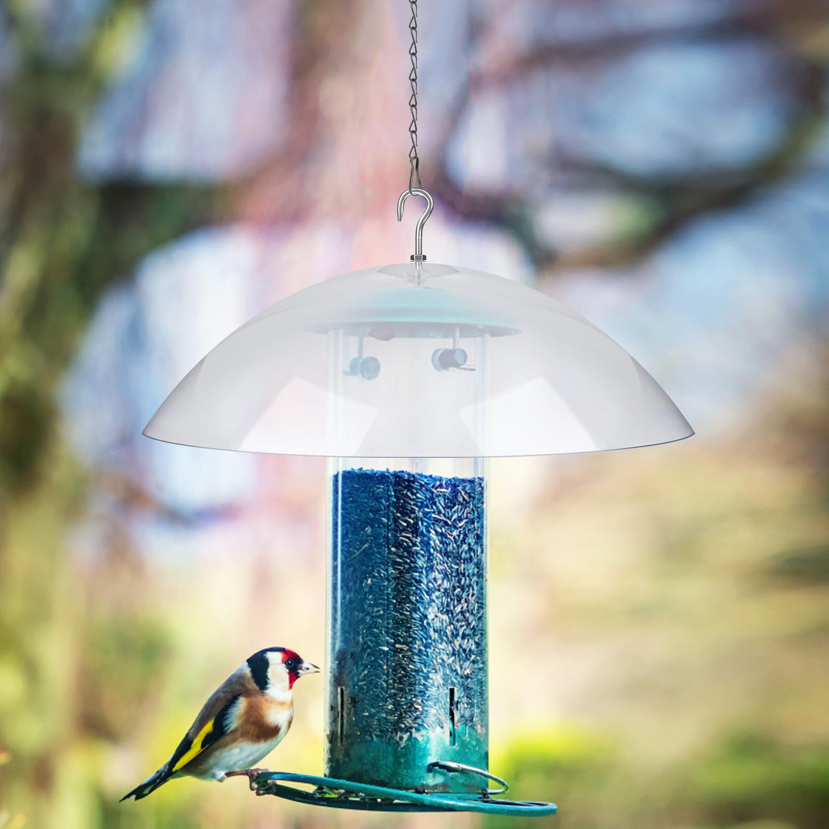 VAIPI transparent dome blends with garden aesthetics while keeping birds visible