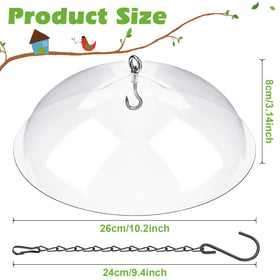 VAIPI 10-inch squirrel baffle protects feeders from rain and pilfering visitors