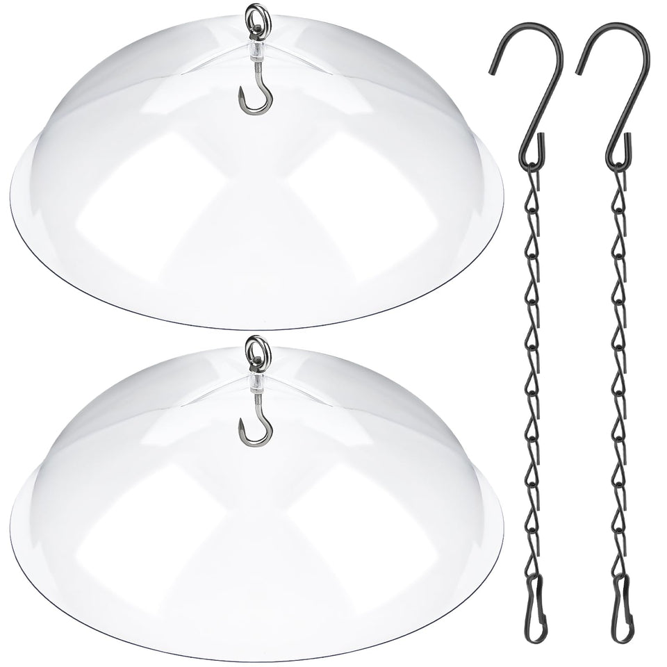 VAIPI transparent feeder cover dome keeps seed dry while preserving a clear viewing experience