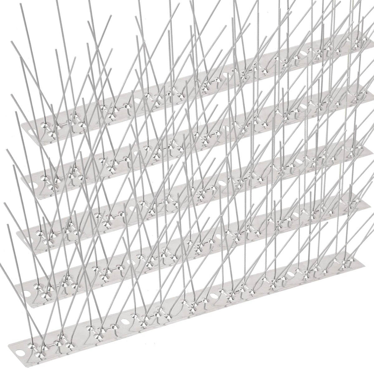 Valibe bird spikes 60ft coverage on a ledge deter roosting birds with durable stainless steel.