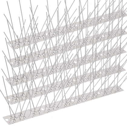Valibe bird spikes 60ft coverage on a ledge deter roosting birds with durable stainless steel.
