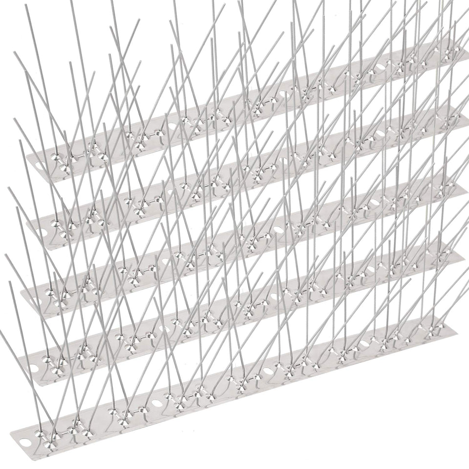 Valibe bird spikes 60ft coverage on a ledge deter roosting birds with durable stainless steel.