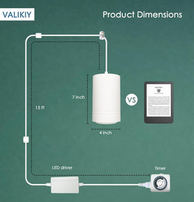 VALIKIY full-spectrum output image emphasizes warm 3000K light improving plant colors.