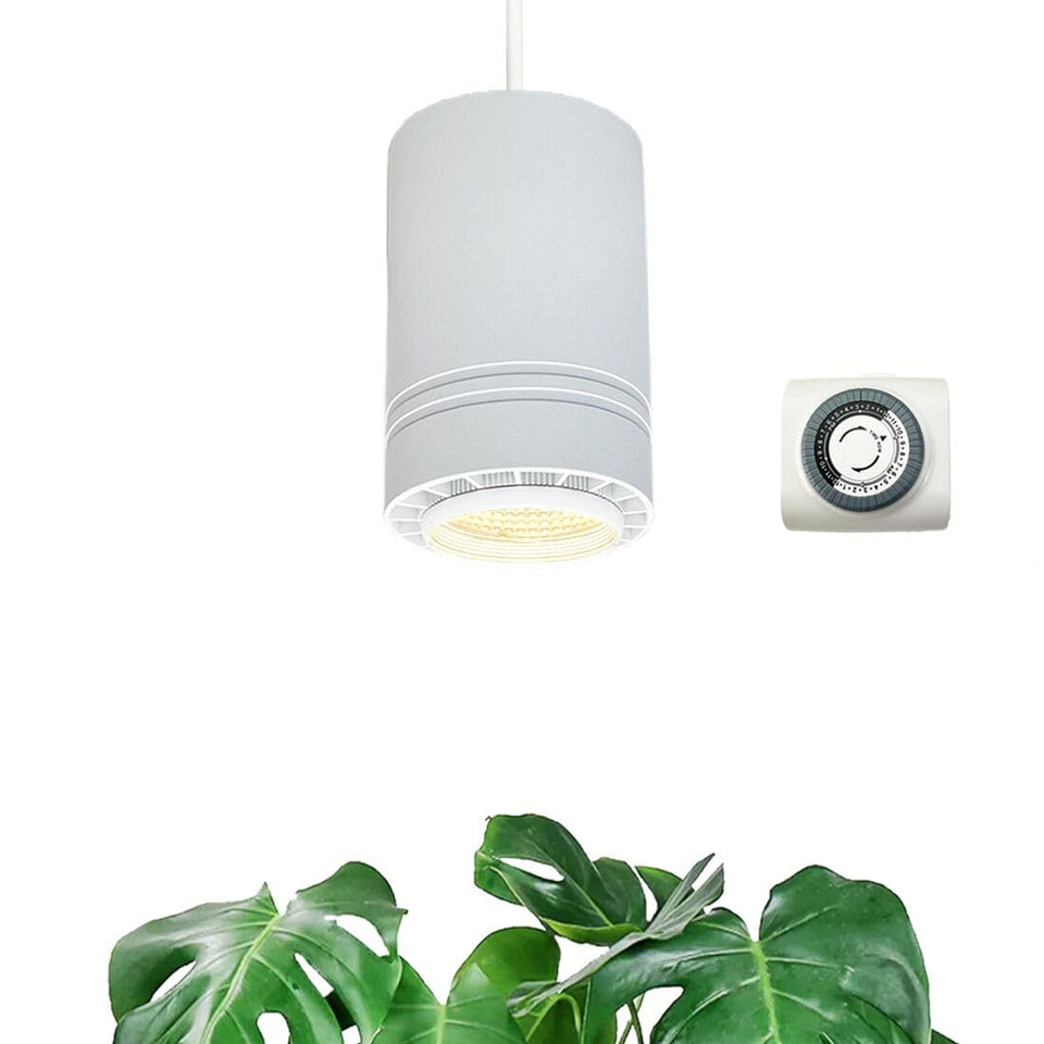 VALIKIY hanging grow light front view with premium aluminum finish for stylish indoor lighting.