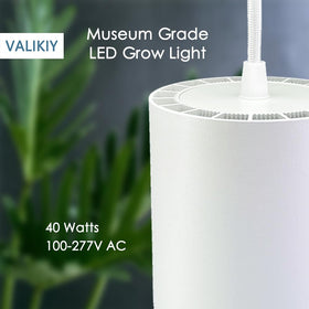 VALIKIY hanging grow light side view highlights easy installation and timer-ready setup.
