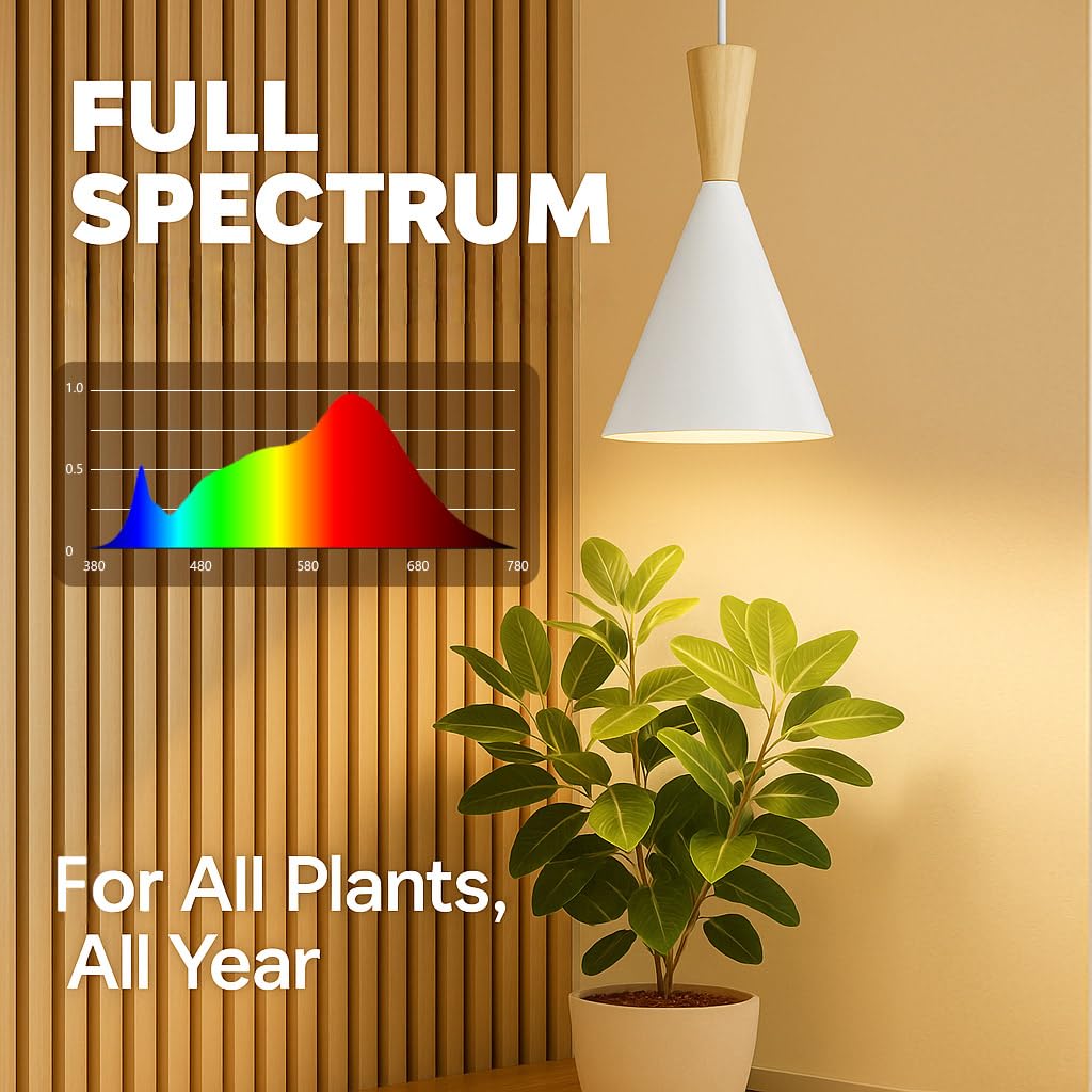 VALIKIY timer-equipped grow light enables convenient daily light cycles for herbs.