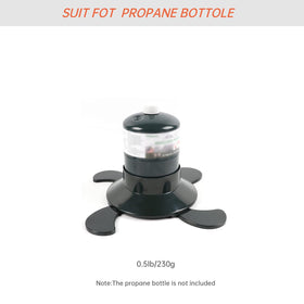 Valken camping stability stand helps secure propane tanks during outdoor meals.