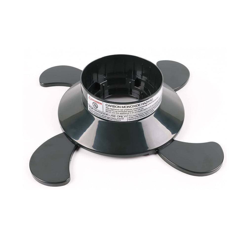 Valken propane base foldable stand 16oz keeps canister stable for outdoor cooking.