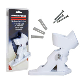 Valley Forge aluminum flagpole bracket two-position wall mount for durable outdoor display.