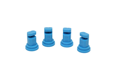 Valley Industries 140° deflector nozzle demonstrates wide coverage and drift reduction.