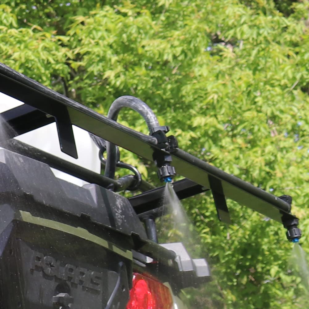 Valley Industries polypropylene cross nozzle body seated on boom for easy alignment and stability.