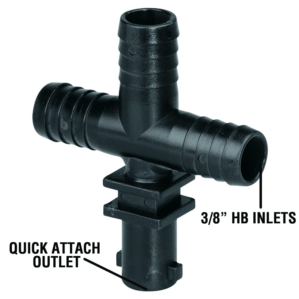 Valley Industries cross nozzle body quick attach port for fast setup on spray booms.